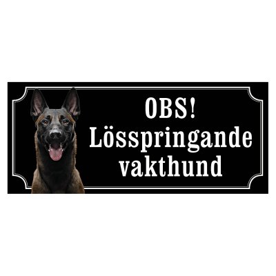 skylt klistermärkskylt klistermärke dekal malinois varning för hunden gammaldags skylt fina hundskyltar hundskylt vakthunde deka