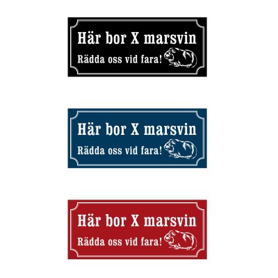 här bor x antal marsvin skylt till dörren vid brand marsvin hamster kaninrädda oss vid fara klistermärke skylt till dörren