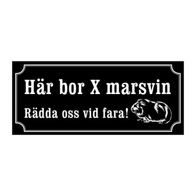 här bor x antal marsvin skylt till dörren vid brand marsvin hamster kaninrädda oss vid fara klistermärke skylt till dörren