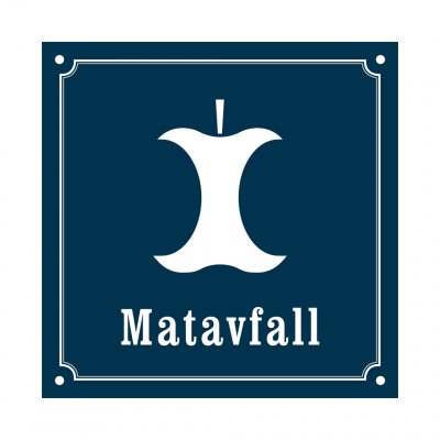 matavfall skylt i gammaldagsstil emalj