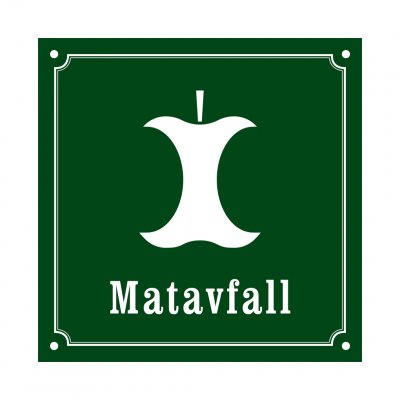 matavfall skylt i gammaldagsstil emalj