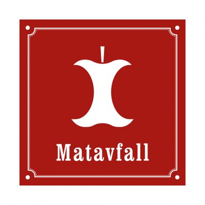 matavfall skylt i gammaldagsstil emalj