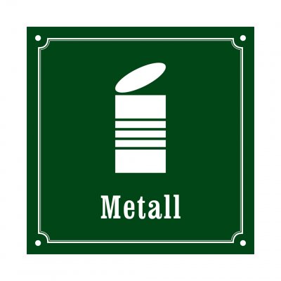 metall skylt i gammaldagsstil emalj