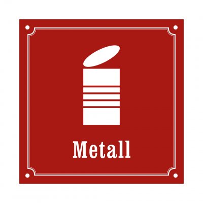 metall skylt i gammaldagsstil emalj