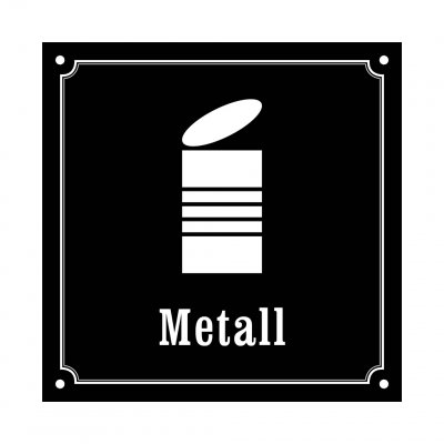 metall skylt i gammaldagsstil emalj