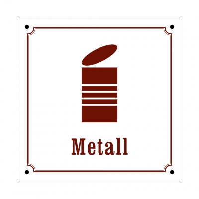 metall skylt i gammaldagsstil emalj