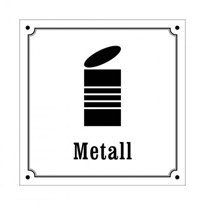 metall skylt i gammaldagsstil emalj