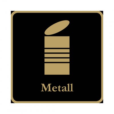 metall källsortering miljöstation svart guld exklusiv