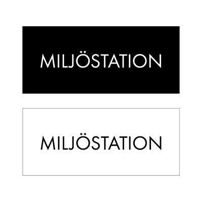 skylt miljöstation grafisk stil bostadsrättsförening
