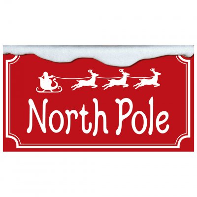 north pole sign skylt nordpolen