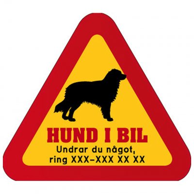 hunddekal dekal med hund och telefonnummer mobilnummer klistermärke stor hund labrador retriever golden flatcoated flatte