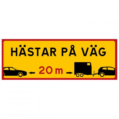 hästdekal dekal Håll avstånd transportdekal hästar på väg