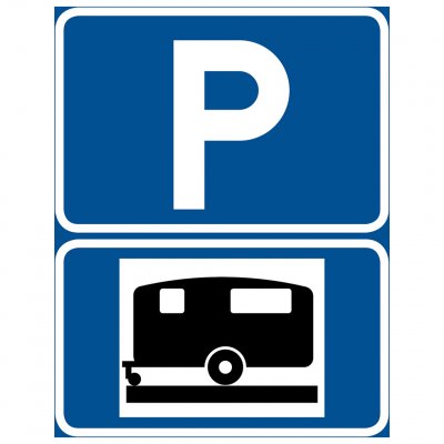 P1532627 P-skylt husvagn parkering parkeringsskylt skylt dekal husvagnsparkering