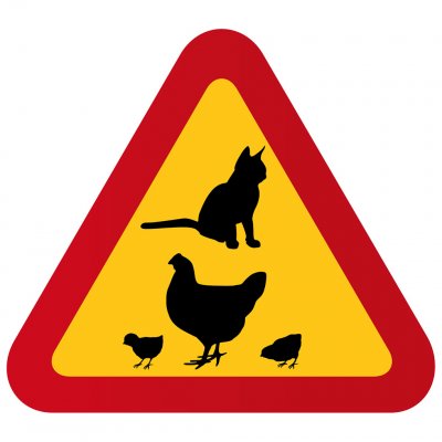 varningsskylt katt & höna skylt varning för katter och höns present till kattälskare
varningskylt med katt trafikmärke katt och