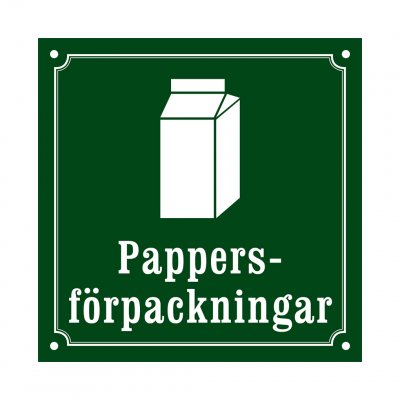 pappersförpackningar skylt i gammaldagsstil emalj