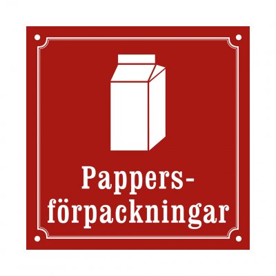 pappersförpackningar skylt i gammaldagsstil emalj