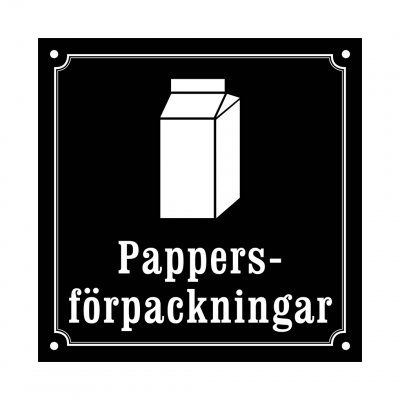 pappersförpackningar skylt i gammaldagsstil emalj