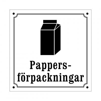 pappersförpackningar skylt i gammaldagsstil emalj