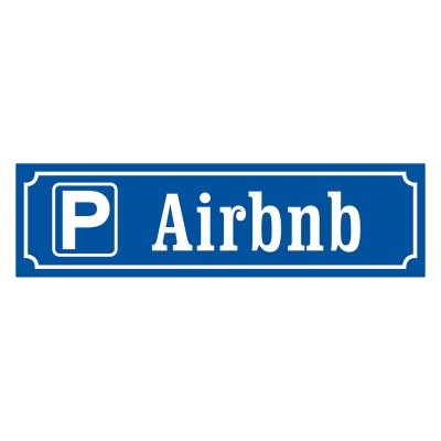 Airbnb parkeringsskylt, gammaldags stil