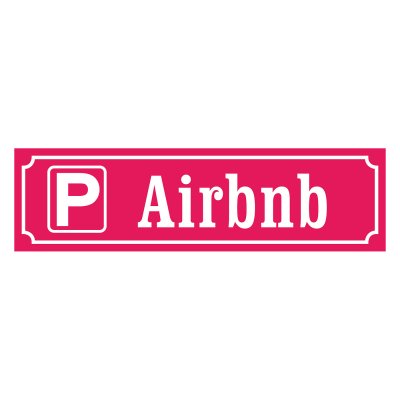 Airbnb parkeringsskylt, gammaldags stil