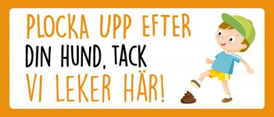 dekal skylt rolig skylt plocka upp hundbajs hundbajset bajs plocka upp efter hunden barn som trampar i hundbajs