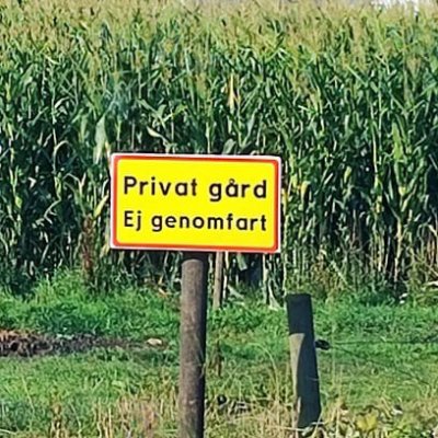 privat gård skylt, plåt, aluminium plast