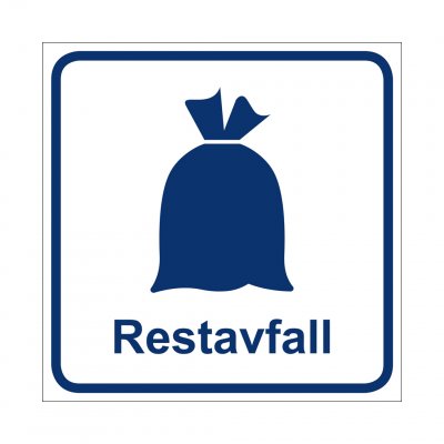 skylt restavfall källsortering återvinning klassisk