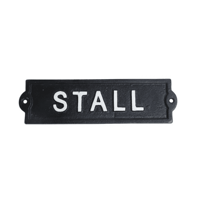 skylt gjutjärn stall skylt till stallet foder skylt i gjutjärn järnskylt till stallet