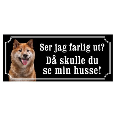 Shiba hund, hundskylt, gammaldags stil