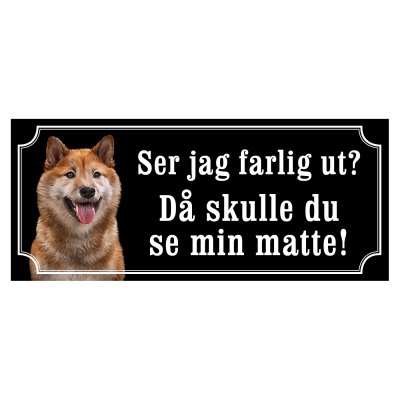 Shiba hund, hundskylt, gammaldags stil