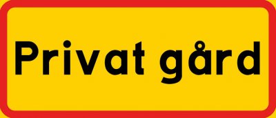Privat gård - olika storlekar