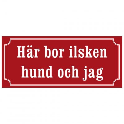här bor ilsken hund ocgh jag emaljskylt gammaldags skylt hund varning för hunden