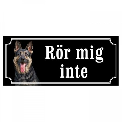 Schäfer gammaldags stil emaljskylt hund