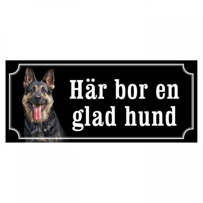 Schäfer gammaldags stil emaljskylt hund