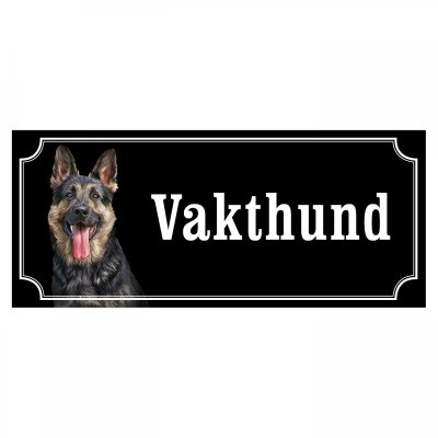 Schäfer gammaldags stil emaljskylt hund
