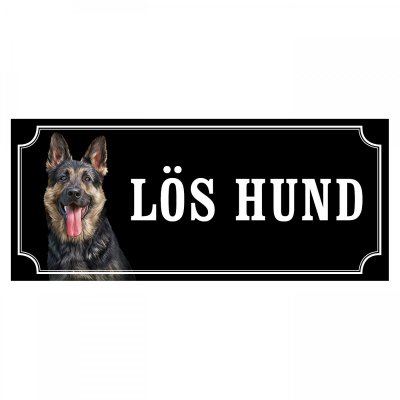 Schäfer gammaldags stil emaljskylt hund