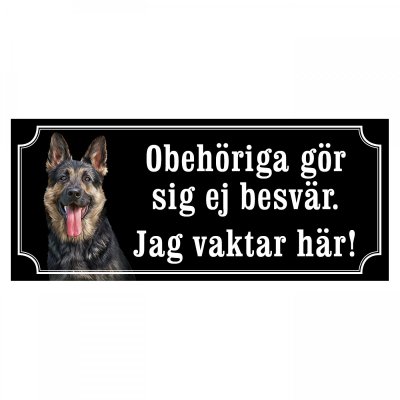 Schäfer gammaldags stil emaljskylt hund