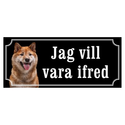 Shiba hund, hundskylt, gammaldags stil