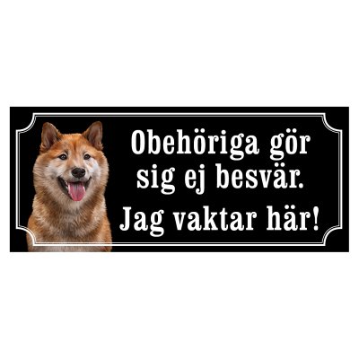 Shiba hund, hundskylt, gammaldags stil