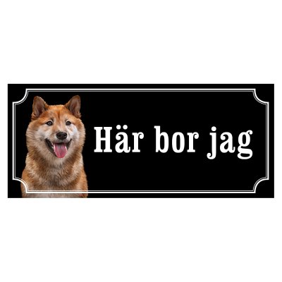 Shiba hund, hundskylt, gammaldags stil