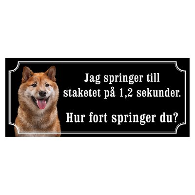 Shiba hund, hundskylt, gammaldags stil