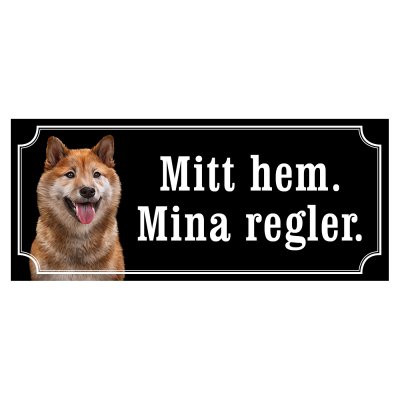 Shiba hund, hundskylt, gammaldags stil