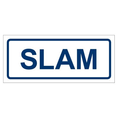 Slam skylt eller dekal (olika storlekar och stilar) slamsugning skylt godkänd blå