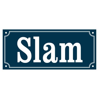 Slam skylt eller dekal (olika storlekar och stilar) slamsugning skylt godkänd blå