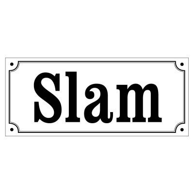 Slam skylt eller dekal (olika storlekar och stilar) slamsugning skylt godkänd gammaldags