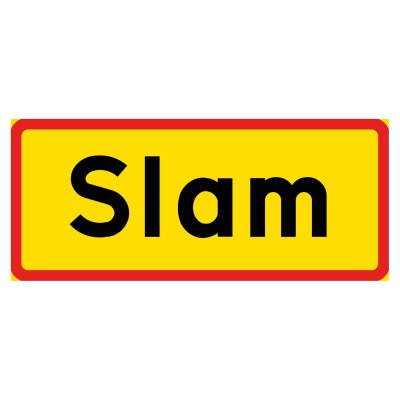 Slam skylt eller dekal (olika storlekar och stilar) slamsugning skylt godkänd gul röd varningsskylt