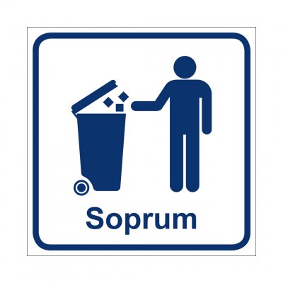 skylt soprum källsortering återvinning klassisk