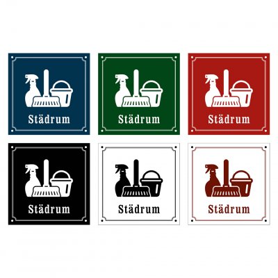 städrum gammaldagsstil emalj