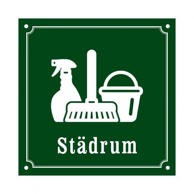 städrum gammaldagsstil emalj