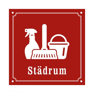 städrum gammaldagsstil emalj